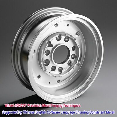휠 40NCD7 정밀 금속 단조 기술, 중국어-영어 소프트웨어 언어 지원으로 일관된 금속 보장